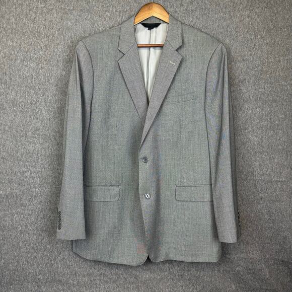 Baroni Light Gray Suit Jacket Sz 46L Preppy Business Work Formal Wedding - Picture 1 of 8